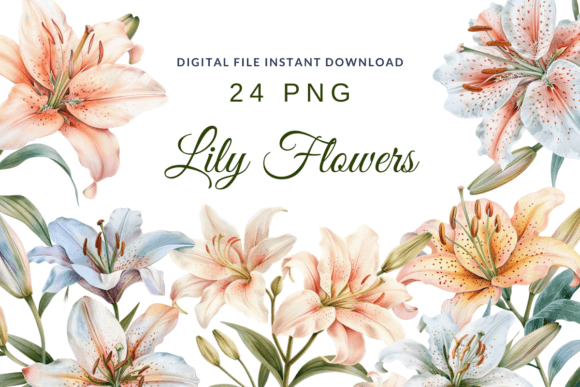 Download Watercolor Lilies Flower Lily Clipart - Watercolor Collection