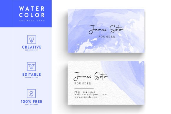 Download Watercolor Print Template - Id Card - Watercolor Collection
