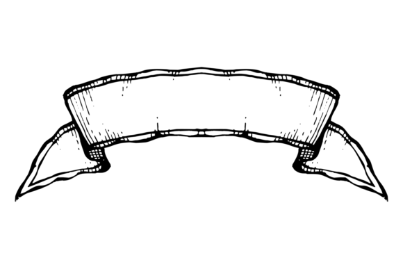 Download Ribbon Scroll Engraving. Hand Drawn Retr - Premium Resources