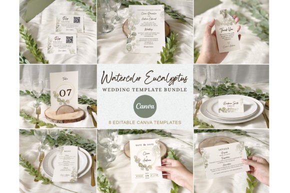 Download Watercolor Eucalyptus Wedding Invitation - Watercolor Collection
